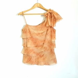 BCBG MaxAzria 100% Silk Top Peachy Size 6